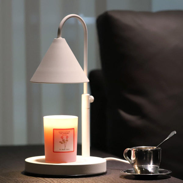 Aromatherapy Wax Melt Lamp — White Lifting Design, Metal