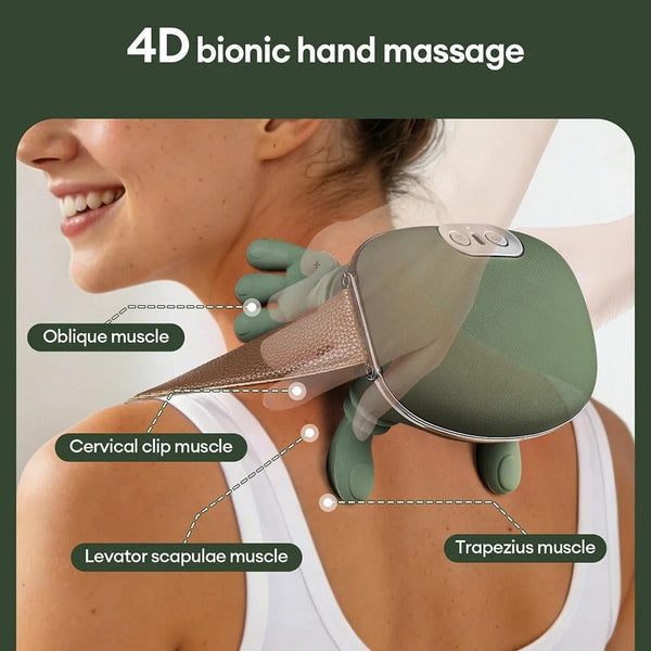 Wireless Neck & Shoulder Massager — Deep Kneading Cervical Shawl for Trapezius Relief