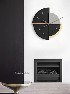 Nordic Light Luxury Wall Clock UK — Double-Sided Statement Design for Living Rooms