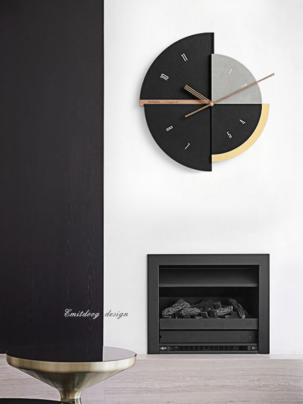 Nordic Light Luxury Wall Clock UK — Double-Sided Statement Design for Living Rooms