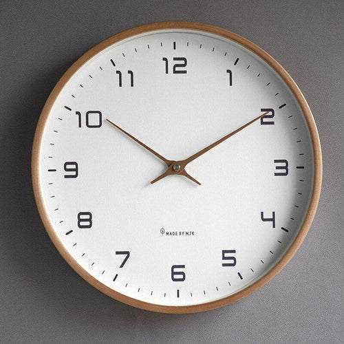 Wooden Wall Clock - TimberLux - Modern Nordic Design - Silent Timekeeping