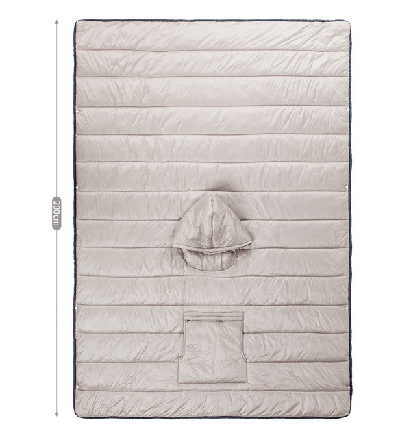 Wearable Camping Quilt Cloak Sleeping Bag | Portable Warm Travel Blanket 800g Ultralight | Waterproof Hiking Poncho Sleeping Bag