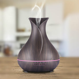 ScentGlow Ultrasonisk Aromadiffusor – 7-färgad LED-lampa, 400 ml kapacitet, Säker och stilren luftfuktare för hemmet