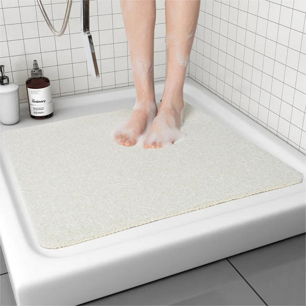 AquaHaven Non-Slip PVC Shower Mat with Drain Holes