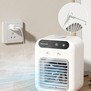 Portable Air Cooler Fan USB Rechargeable | Ice Mist Desk Cooler