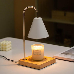 Aromatherapy Wax Melt Warmer Lamp — Stepless Dimmer, Flameless Candle Heater for Home & Bedroom