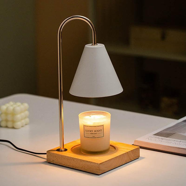 Aromatherapy Wax Melt Warmer Lamp — Stepless Dimmer, Flameless Candle Heater for Home & Bedroom