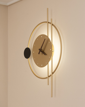 Wall Clock Light - Solvra - Modern LED Design - Decorative Timepiece Lamp