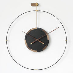 Copper Nordic Light Luxury Wall Clock UK — Oversized Round Statement Piece