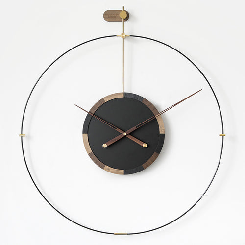Copper Nordic Light Luxury Wall Clock UK — Oversized Round Statement Piece