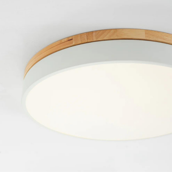 Ceiling Light Fixture - Naturen - Scandinavian LED Style - Wooden Flush Mount