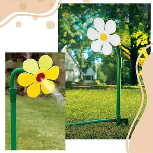 Dancing Daisy & Sunflower Garden Sprinkler | Funny Spinning Lawn Sprinkler for Kids & Pets | Fits Standard Garden Hoses