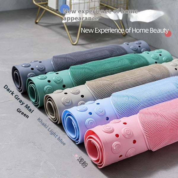 EcoStep Large Non-Slip Rubber Bath Mat with Foot Massage Surface