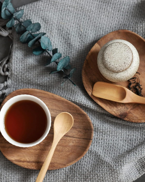 Wooden Serving Tray - Jardena - Rustic Platter Set - Natural Kitchen Decor