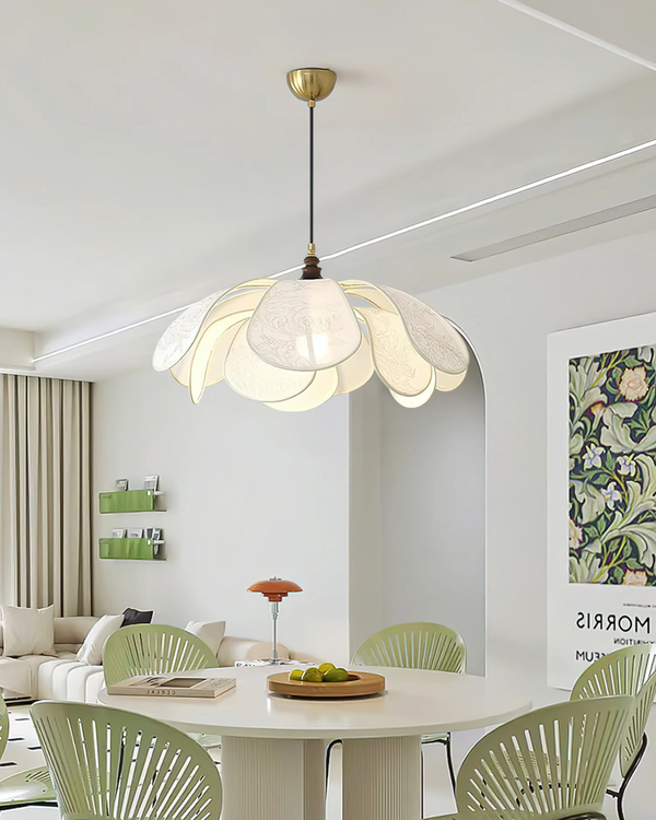 Pendant Ceiling Light - Floramira - Petal Layer Shade - Elegant Artistic Design