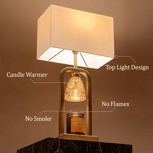 Brushed Gold Candle Warmer Lamp Programmable Timer