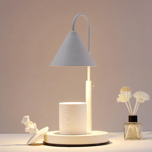 Aromatherapy Wax Melt Lamp — White Lifting Design, Metal