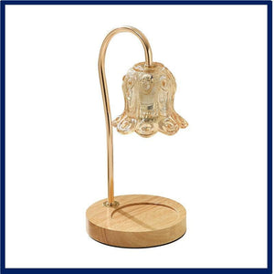 Lily of the Valley Candle Warmer Lamp — Solid Wood Wax Melt Warmer | Minimalist Bedroom Lamp