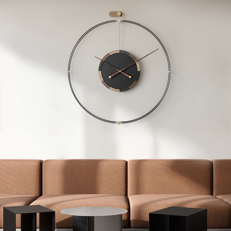 Copper Nordic Light Luxury Wall Clock | Oversized Round Statement