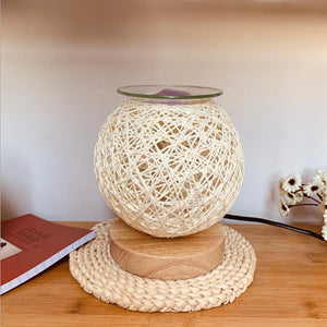 Plug-In Wax Melt Warmer & Night Light — Handmade Bamboo Wood, Dimmer SwitchPlug-In Wax Melt Warmer & Night Light — Handmade Bamboo Wood, Dimmer Switch