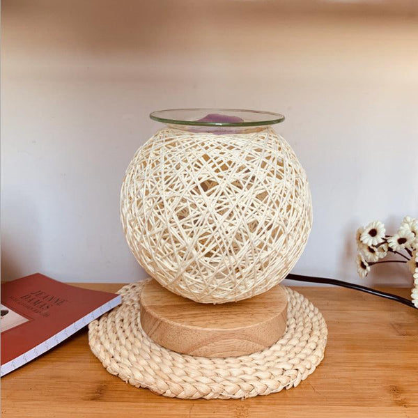 Plug-In Wax Melt Warmer & Night Light — Handmade Bamboo Wood, Dimmer SwitchPlug-In Wax Melt Warmer & Night Light — Handmade Bamboo Wood, Dimmer Switch