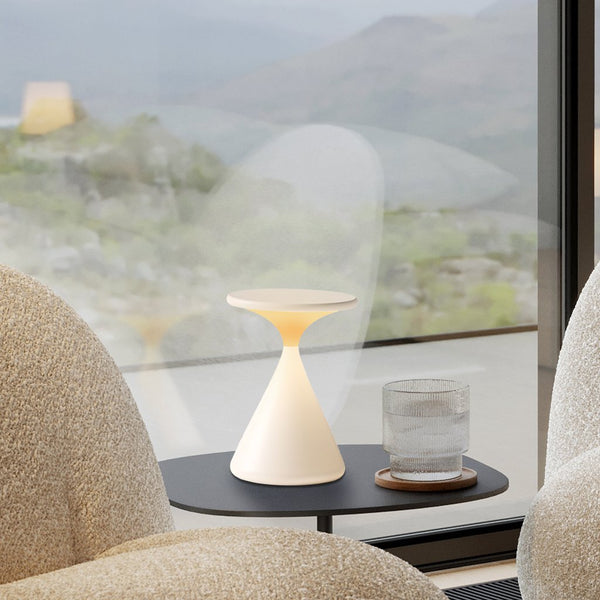 Dimmable Table Lamp - LumaGlow - Wireless Touch Control - Modern Hourglass Design
