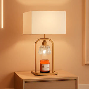 Brushed Gold Candle Warmer Lamp Programmable Timer
