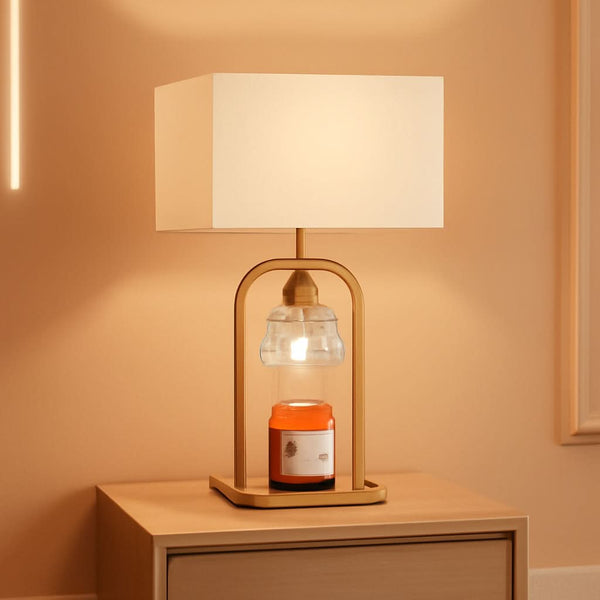 Brushed Gold Candle Warmer Lamp Programmable Timer