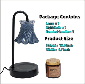 Candle Warmer Lamp With Dimmable Cobalt Lampshade