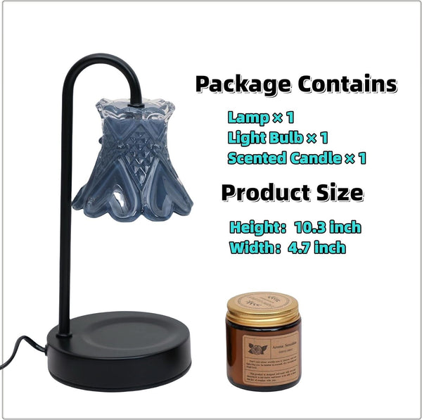 Candle Warmer Lamp With Dimmable Cobalt Lampshade