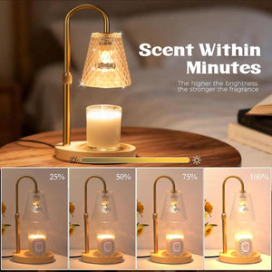 Candle Warmer Lamp With Programmable Timer Goldtone