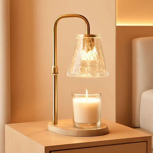 Candle Warmer Lamp With Programmable Timer Goldtone
