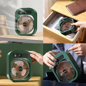 2-in-1 USB Misting Fan & Humidifier | Rechargeable Desk Cooler