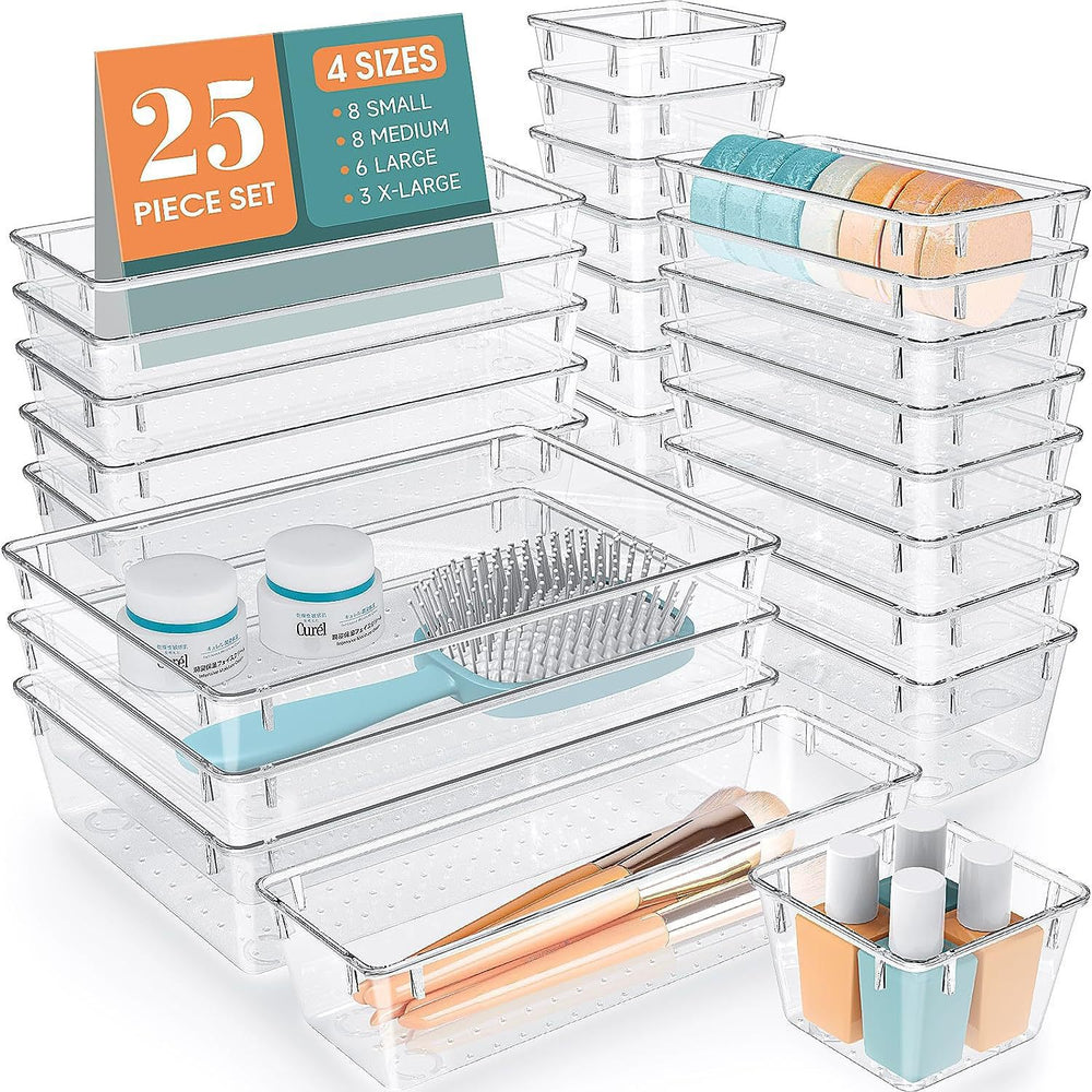 ClearSpace Modular Desktop Storage Box Set (25 Pieces)
