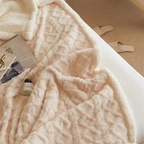 Lambswool Blanket - Snugglea - Thick Winter Fleece - Cosy Bed Throw