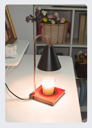 Aromatherapy Wax Melt Warmer Lamp — Stepless Dimmer, Flameless Candle Heater for Home & Bedroom