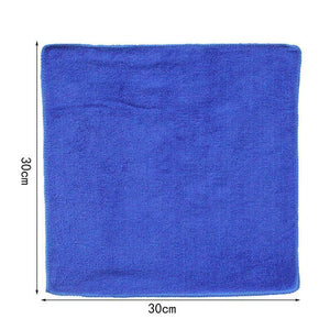 50 Pack Large Microfibre Car Cleaning Cloths — Auto Detailing Towels for Washing, Drying, Waxing & Polishing | Lint-Free Streak-Free Multi-Surface Cloths | 30x30cm Blue
