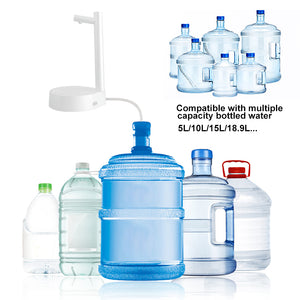 Electric Rechargeable Automatic Water Bottle Dispenser Pump — USB-C Gallon Water Pump Dispenser for Home, Office & Outdoor Use | 1800mAh | White & Blue