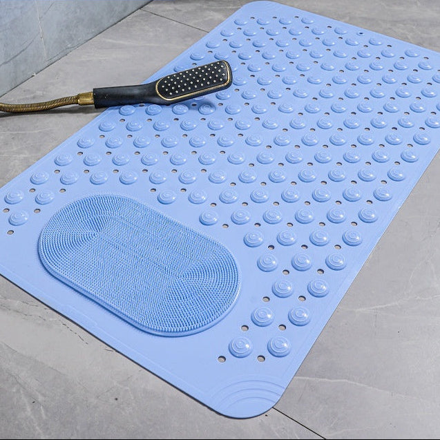 EcoStep Large Non-Slip Rubber Bath Mat with Foot Massage Surface