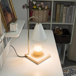 Aromatherapy Wax Melt Warmer Lamp — Stepless Dimmer, Flameless Candle Heater for Home & Bedroom