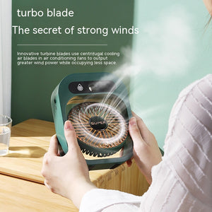 2-in-1 USB Misting Fan & Humidifier | Rechargeable Desk Cooler
