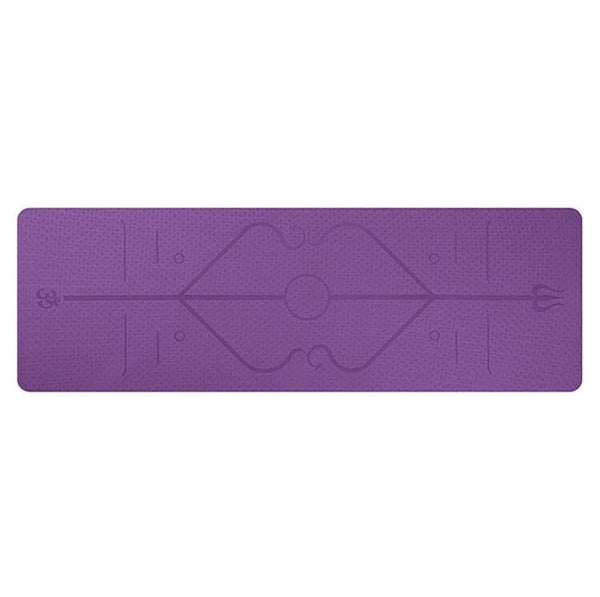 Yoga Mat with Body Alignment Lines – Non-Slip, Eco-Friendly & Extra-Long