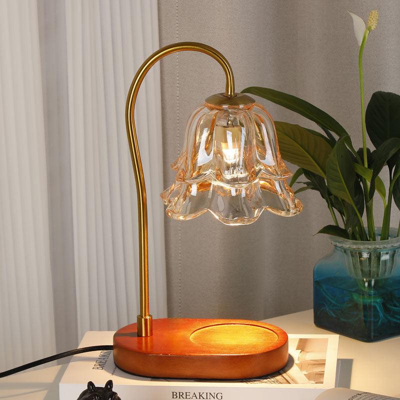 French Retro Wax Melt Lamp — Light Luxury Bedside Lamp with Online Timer
