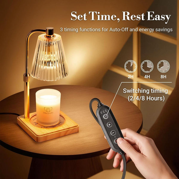 Candle Warmer Lamp With Timer Crystal Clear Wax Warmer