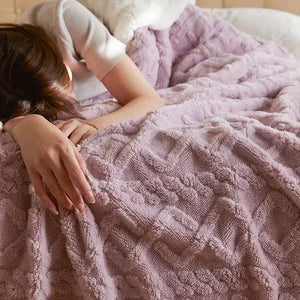 Lambswool Blanket - Snugglea - Thick Winter Fleece - Cosy Bed Throw