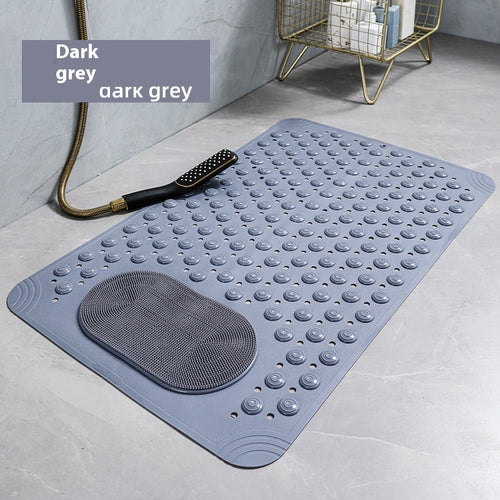 EcoStep Large Non-Slip Rubber Bath Mat with Foot Massage Surface