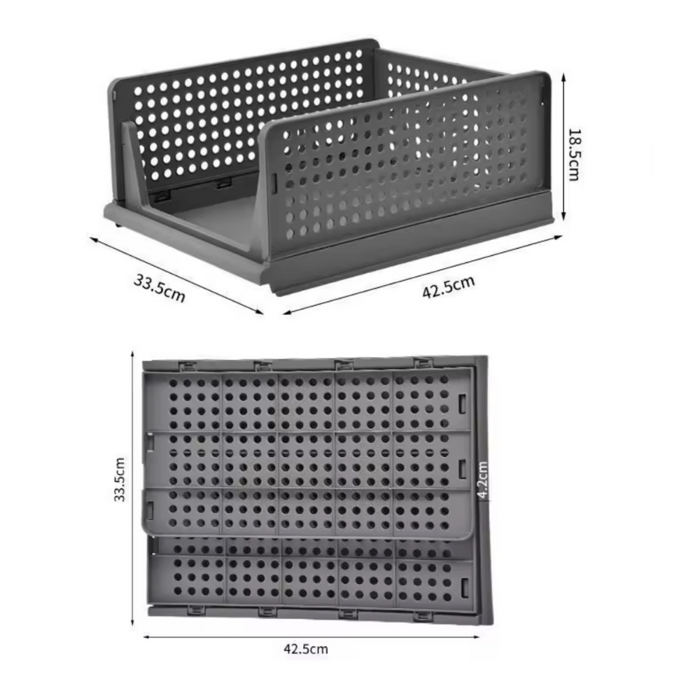 Collapsible Storage Box with Handles