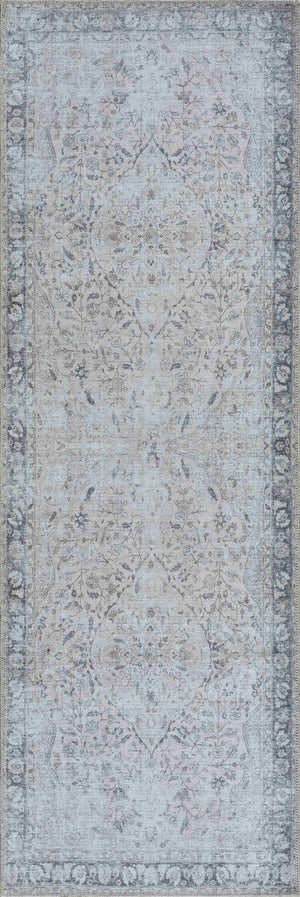 Haile Green & Pink Washable Area Rug - Clearance