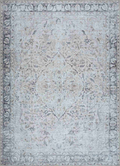 Haile Green & Pink Washable Area Rug - Clearance