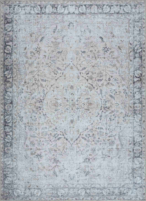 Haile Green & Pink Washable Area Rug - Clearance